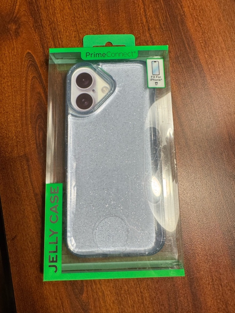 Glitter Jelly Case for iPhone 17 - Light Blue